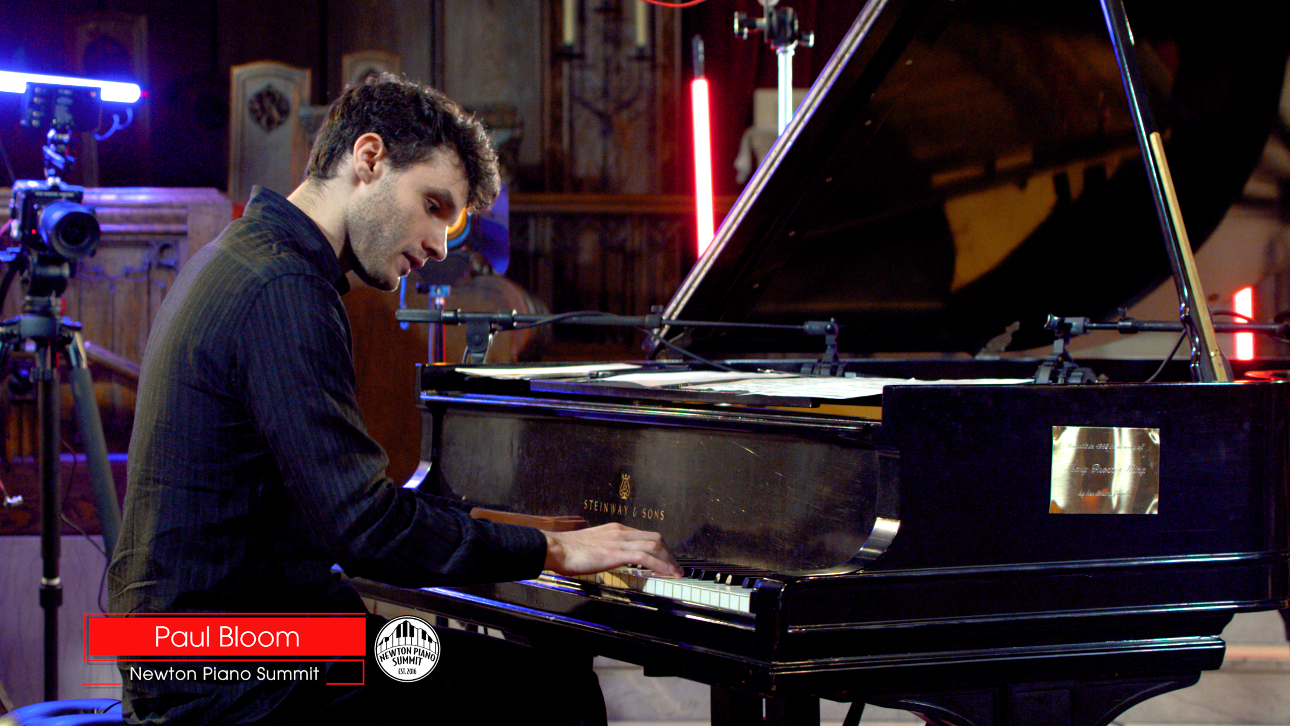 A pianist performing at the Newton Piano Summit